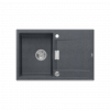 Quadron OWEN 111 GraniteQ zlewozmywak z syfonem Push 2 Open 1-komorowy z/o (760x500x215; kom. 330x430) black diamond / elementy stalowe HQO7650U8BS